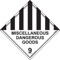 Miscellaneous Dangerous Goods 9 Hazchem Sign \270x270mm Poly