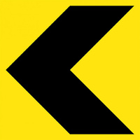 Chevron Traffic Safety Sign Corflute 600x600mm