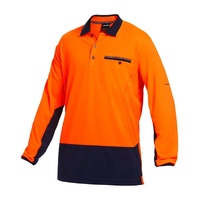 KingGee Mens Workcool2 Spliced Polo Long Sleeve