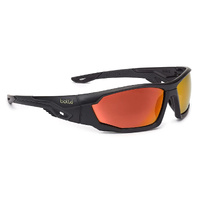 Bolle Safety Mercuro Polarised Safety Glasses Black frame with red flash mirror lens