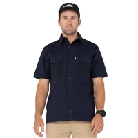 Pressure Short Sleeve Shirt Colour Navy Blue