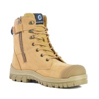 Bata Industrials Defender Wheat Nubuck Zip Lace Up 150mm Safety Boot