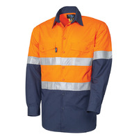 TRU Workwear Ripstop Hi-Vis Cotton Vented Shirt with 3M Tape