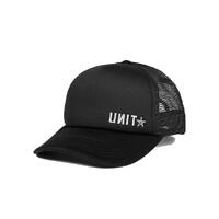 Unit Mens Headwear Trucker Cap Stake OSFM Black