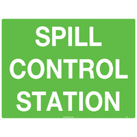 Spill Control Station Safety Sign 600x450mm Metal