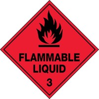 Flammable Liquid 3 Hazchem Sign 270x270mm Poly