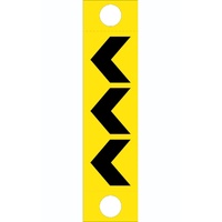 Chevron Left Arrow Corflute Bollard Sign 1215x300mm