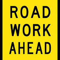 Road Work Ahead Traffic Safety Sign Corflute 600x600mm