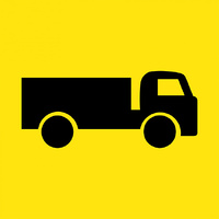 Symbolic Truck Traffic Safety Sign Corflute 600x600mm