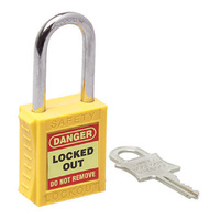 Economy Yellow Safety Padlock UL411 25mm Shackle