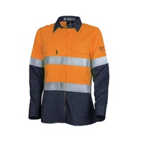 Bool Parvotex Women's Arc flash Orange Navy D/N Shirt HRC2 8.6cal/cm2