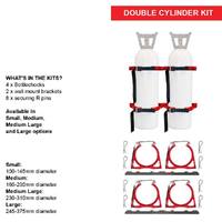 Stainless Double Large 245-375mm Bottlechock Kit