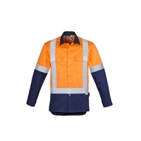 Syzmik Mens Hi Vis Spliced Industrial Shirt Shoulder Taped
