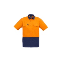 Syzmik Mens Rugged Cooling Hi Vis Spliced S/S Shirt